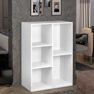 Librería de madera blanca al mejor precio de alta calidad, organizador de 5 cubos, estantes de almacenamiento, librería de madera, armario de almacenamiento de Juguetes - Product Image 5