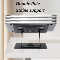 Meilleur pas cher 360 rotatif en acier au carbone tablette PC support réglable en hauteur pliable support pour ordinateur portable Portable conception en métal