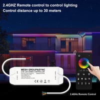 Control Remoto Aipin IP68 Impermeable 2.4G de 4 Zonas, Sincronización RGB CCT, Reguladores Inteligentes de Intensidad, 12/24V, Alcance de 30m, Tira de Luz LED de 360W