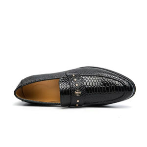 Chaussures Oxford italiennes pour homme, style décontracté chic, pour mariage et cérémonie, à enfiler, imperméables, respirantes, avec soutien de la voûte plantaire, en caoutchouc, texture élégante - Product Image 5