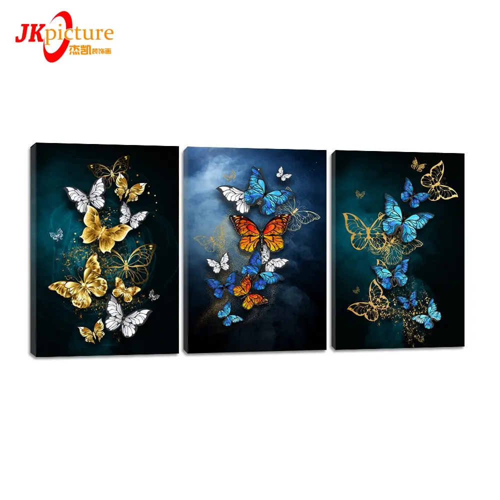 Modern fashion Living Room Wall Decor Artwork Abstract butterfly pictures luxury custom canvas printing picture wall art