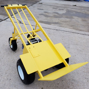 Chariot à main à 4 roues à moteur électrique, robuste, avec treuil pour soulever les châteaux gonflables - Product Image 1