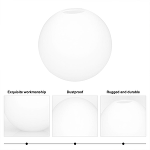 Abat-jour de <span class=keywords><strong>remplacement</strong></span> en forme de boule pour <span class=keywords><strong>luminaire</strong></span> en verre opale givré à ouverture par le haut soufflé par la bouche - Product Image 4