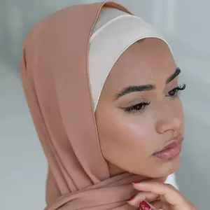 Мягкий внутренний хиджаб из модала, мусульманский Эластичный Тюрбан, шапка, мусульманский шарф-накидка, женский головной убор, тюрбан