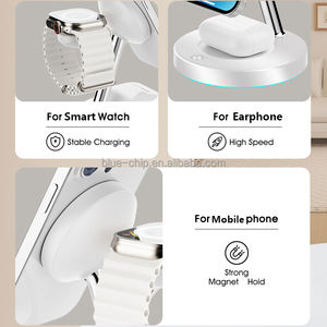 Nouvelle Version de support de charge sans fil pour double montre intelligente de bureau pour <span class=keywords><strong>Apple</strong></span> <span class=keywords><strong>Watch</strong></span> Series Ultra/Se/8/<span class=keywords><strong>7</strong></span>/6/5/4/3/2 - Product Image 2