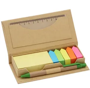 custom sticky notes box memo pads and pen