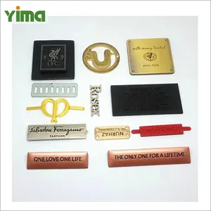 Etichetta in metallo personalizzata per abbigliamento con LOGO in metallo privato in oro rosa personalizzato del produttore della fabbrica della cina