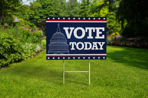 Panneau de jardin en plastique ondulé avec piquets métalliques pour anniversaire, vente de garage immobilière, location, décorations de poteaux de guidage - Product Image 2