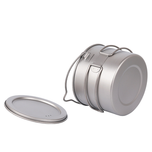 <span class=keywords><strong>Olla</strong></span> de Titanio TOMSHOO Modelo Y18727-2 750ml/900ml/1100ml/1600ml/2000ml/2800ml Ultraligera con Tapa Colgante y Asa Plegable para Camping - Product Image 3