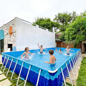 <span class=keywords><strong>Piscina</strong></span> Comercial Grande, Portátil, <span class=keywords><strong>Rectangular</strong></span>, <span class=keywords><strong>de</strong></span> PVC, con Marco <span class=keywords><strong>de</strong></span> Acero, para Parques Acuáticos, con Sistema <span class=keywords><strong>de</strong></span> Filtración - Product Image 1