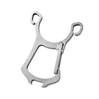 Porte-clés fronde en alliage de titane outils EDC extérieurs durables tentures de bouteilles en métal à pression rapide portables pour le Camping