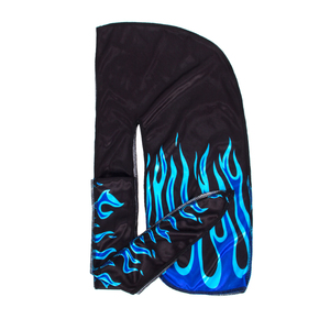 <span class=keywords><strong>Durag</strong></span> personnalisé flamme rouge avec logo <span class=keywords><strong>Durag</strong></span> personnalisé soyeux Designer <span class=keywords><strong>Durag</strong></span> vente en gros Hip Hop <span class=keywords><strong>bleu</strong></span> feu Durags pour hommes - Product Image 5