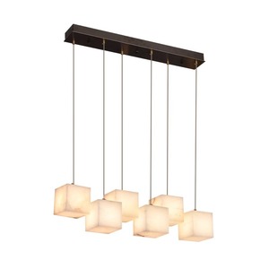 Spanish Marble Copper Chandelier Multi-head LED Pendant <b>Light</b> For Restaurant Lounge Minimalist Design - Product Image 5