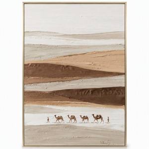 Peinture à l'huile décorative murale de haute qualité, 100% faite à la main, scène du désert, encadrée, pour salon, chambre à coucher, décoration intérieure - Product Image 2
