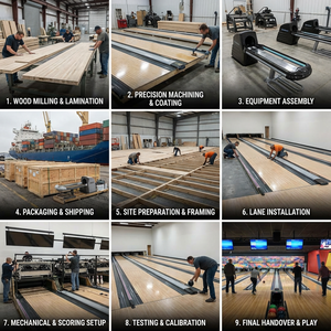 Piste de <span class=keywords><strong>Bowling</strong></span> Duckpin d'Usine Personnalisée Lumineuse, Ensemble de <span class=keywords><strong>Bowling</strong></span> Allée à Vendre pour Parc de Jeux - Product Image 6
