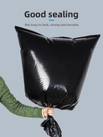Sac en plastique noir extra-large pour lit de soleil, anti-acariens ; Sac PE épaissi de taille jumbo à fond plat ; Sac de déménagement