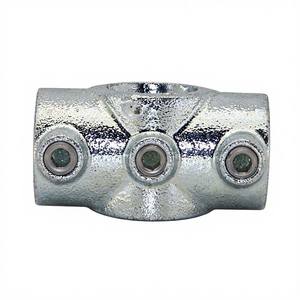 Raccords en croix à deux emboîtements en fonte malléable galvanisée double, colliers de serrage <span class=keywords><strong>pour</strong></span> tuyaux - Product Image 3