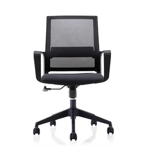 Factory Suppliers Wholesale Cheap Price Computer Chair Mid Back Executive Plastic Armrest Swivel Office Chair