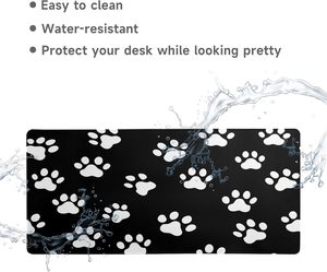<span class=keywords><strong>Tapis</strong></span> <span class=keywords><strong>de</strong></span> <span class=keywords><strong>souris</strong></span> XXL surdimensionné à motif floral personnalisé, imperméable, antidérapant, avec bordure renforcée - Product Image 4