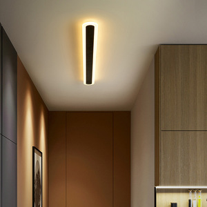 Lampe murale LED longue avec abat-jour en PC et cadre en fer, éclairage moderne pour salon, chambre, balcon, couloir, décoration - Product Image 3
