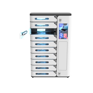 Armadietto di ricarica touchscreen AMI a 10 scomparti, armadietto di sicurezza, stazione di ricarica rapida per caffè, hotel, biblioteca - Product Image 2