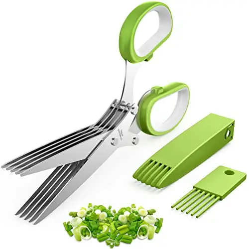 5 Blade Kitchen Salad Scissors Heavy Duty Stainless Steel Multipurpose Ultra Sharp Utility Kitchen Scissors for Food Scissors