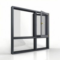 Ventanas Abatibles de Aluminio con Doble Acristalamiento, Impermeables, Insonorizadas, con Aislamiento Térmico y Perfiles de Rotura de Puente Térmico para Casa