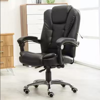 Chaise de bureau exécutive ergonomique moderne en PU avec massage, pivotante et réglable en hauteur, vente en gros