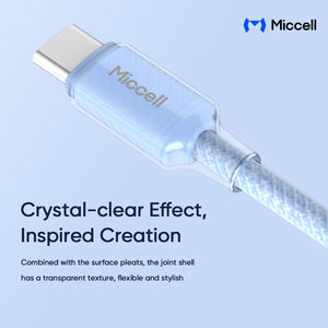 Miccell type c 60 watt câble alimentation pd charge rapide données Type C câble Nylon tressé tipo c câble de données mobile pour <span class=keywords><strong>iphone</strong></span> - Product Image 3
