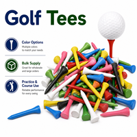 Vente en gros de tees de golf en vrac, avec logo personnalisé, en bois, bambou ou plastique, ensemble de tees de golf, fabricant OEM d'accessoires d'entraînement de golf