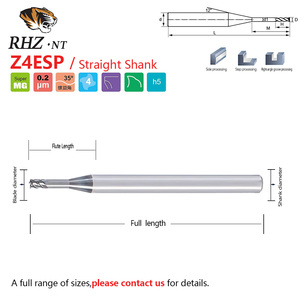 4-Flute rãnh sâu phay Cutter độ cứng cao độ chính xác phẳng End 4 mét Carbide 50 mét chiều dài tialn + craln lớp phủ ODM OEM - Product Image 4