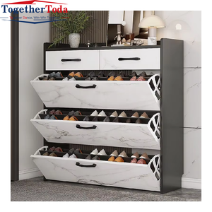 Magnifique meuble à chaussures en bois au design élégant avec tiroir de rangement pour des entrées bien organisées et une décoration intérieure rehaussée - Product Image 3