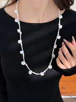 Collier à pendentif en perle d'eau douce plaqué or - Cadeau de fête, matériau naturel, certifié CE ASTM REACH, bijoux de mode