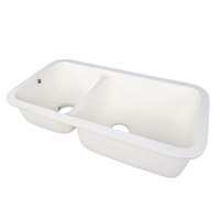 DCT OB806 Luxuriöses Modernes Langlebiges Sicheres Ungiftiges Lebensmittelechtes Verbund-Acryl Freistehendes Glänzendes Weißes Badezimmerwaschbecken für Esszimmer
