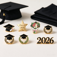 Épinglette de diplômé en émail souple ou dur, personnalisable avec logo, vente en gros, fabricant chinois