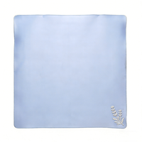 Tapis de Mahjong en Néoprène Violet Brodé de Luxe avec Logo Personnalisé, Tapis de Jeu Portable pour Mahjong, Poker, Cartes, Jeux de Plateau et de Tuiles