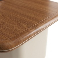 Table de bureau ronde de luxe moderne avec plateau en bois, armoire de rangement, chaise à dossier haut, mobilier pour PDG, directeur, salle de réception, école