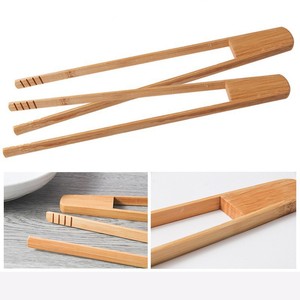 Pinces en bambou multi-usages, outil de cuisine résistant à la chaleur pour aliments, légumes, barbecue, pains cuits à la vapeur, kimchi - Product Image 2
