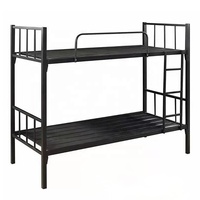 Cama Litera Moderna con Estructura de Hierro para Adultos y Niños, Resistente, Portátil, Tamaño Individual, Fácil de Guardar, Ideal para Salas de Estar, Hoteles y Escuelas