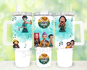 Venta caliente Popular Mira Spice Queen Kpop Demon Hunters inspirado película Saja Boys Band 40oz vasos de coche de viaje de acero inoxidable - Product Image 2
