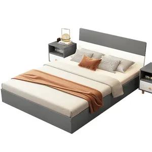Modern ışık lüks yatak odası mobilyası ana yatak odası 1.8m çift kişilik yatak