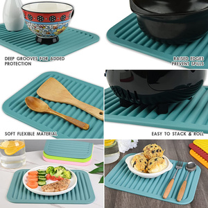 <span class=keywords><strong>Tapis</strong></span> en Silicone étanche, 4 pièces, 23x30 cm, grand pour Pots, plats chauds - Product Image 6
