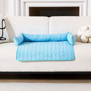 Ice Silk Pet Mat Rectangle Cooling Pad For <b>Dog</b> <b>Sofa</b> Car Bed Summer Winter Use Polyester Fiber Fill Hand Wash - Product Image 2