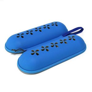 Portable PU Waterproof EVA Towel <b>Box</b> With Plastic Handle Free Factory Sample for Hotel Travel Towel <b>Storage</b> Case - Product Image 5