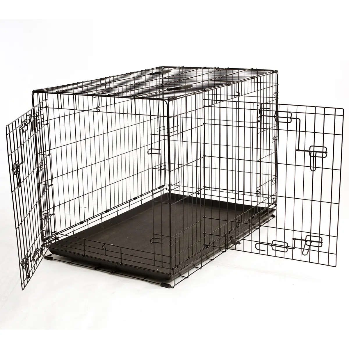 Pet Sentinel Two Door Design Outdoor Metal Puppy Dog Pet Cat Travel Crate Folding Kennels Cages For Sale