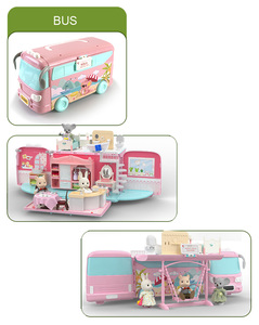 Set Giocattolo Casa delle Bambole per Bambine, <span class=keywords><strong>Autobus</strong></span> Turistico in Miniatura, Gioco di Ruolo con Koala - Product Image 5