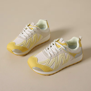 Dames veterschoenen met gesloten neus, ademende EVA tussenzool, dikke zool, lichtgewicht, anti-geur, altijdgroen wit, wandelschoenen - Product Image 6