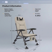 Chaise de pêche pliable réglable Sendema tout-terrain pour la pêche à la carpe, avec pieds à hauteur réglable en continu, pieds surdimensionnés pour boue, portable et haute.