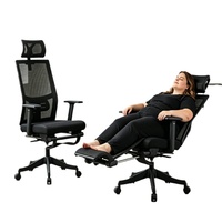 Silla de Oficina Ergonómica con Reposapiés, Respaldo Reclinable Ajustable, Silla para Computadora, Hogar, Oficina, Escuela, Hospital, Directo de Fábrica