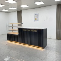 Vitrine de boulangerie moderne à 3 niveaux avec éclairage LED en verre, personnalisable, pour centre commercial, pâtisserie, présentation de gâteaux